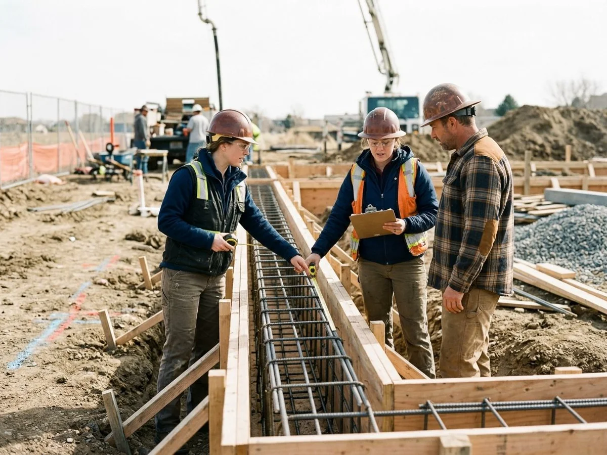 New foundation pour during rebuild